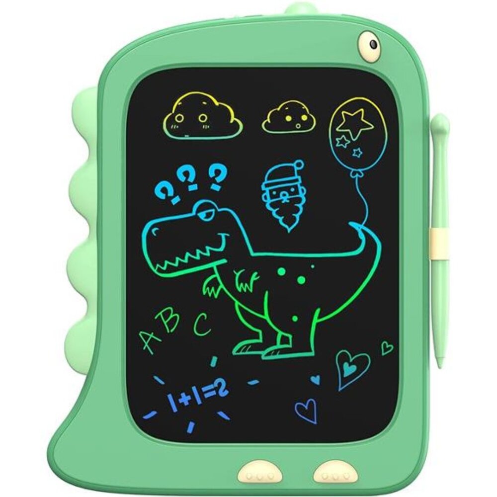 8.5 Inch LCD Doodle Board Tablet Toy - Green Dinosaur Drawing Pad for Kids
